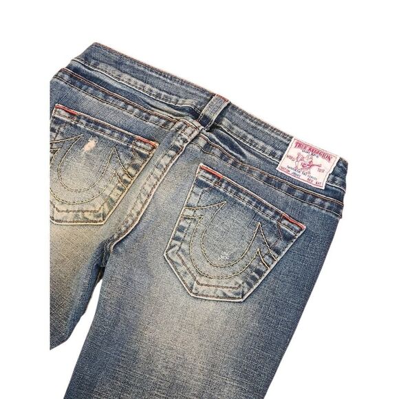Vintage True Religion Low-Rise Jeans Johnny #112790 | 28 | Y2K USA Straight Leg - Picture 6 of 14